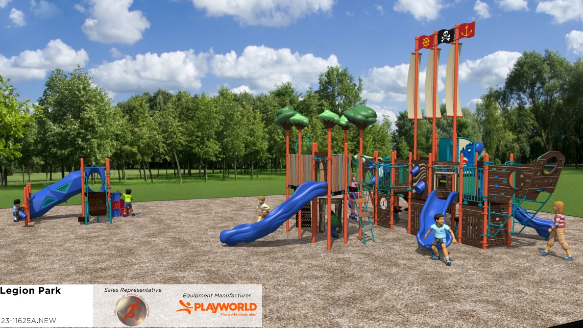 New playground equipment coming to Legion park CFOB 93.1 The Border